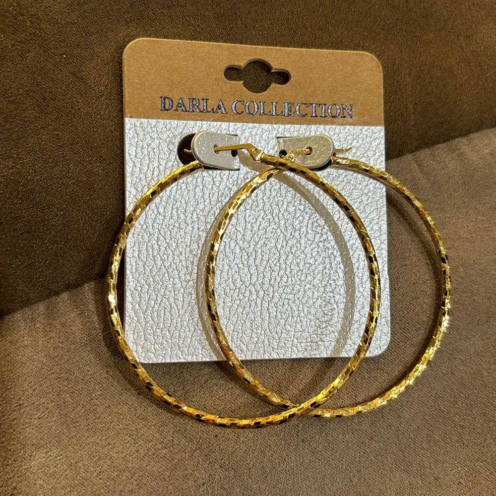Golden hoop earrings